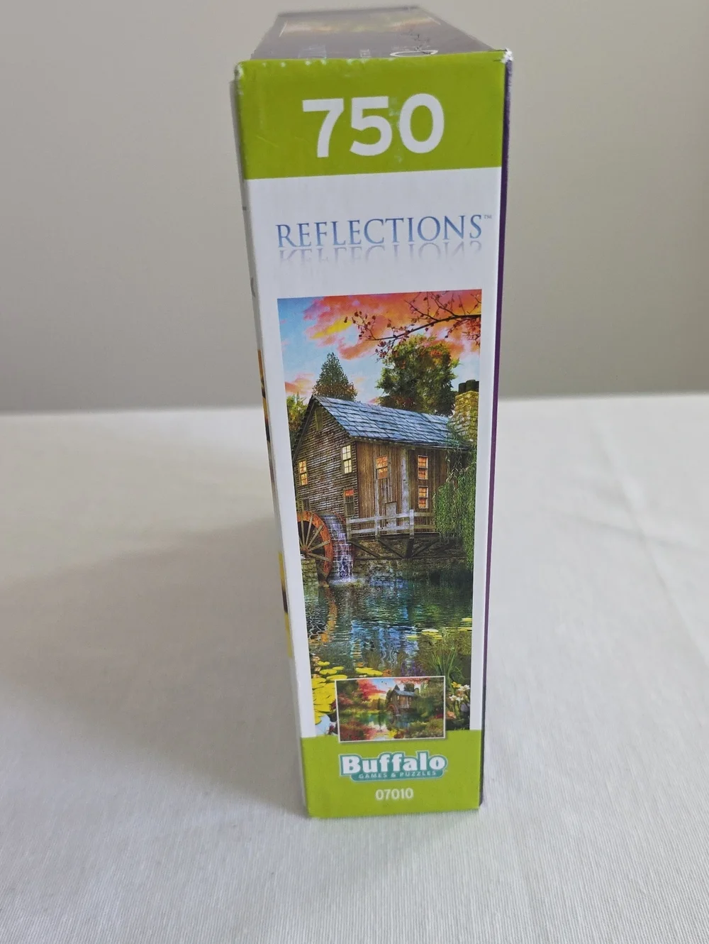 Sealed Buffalo Jigsaw Puzzle 750 Pieces Reflections Sunset At The Mill Box Wear